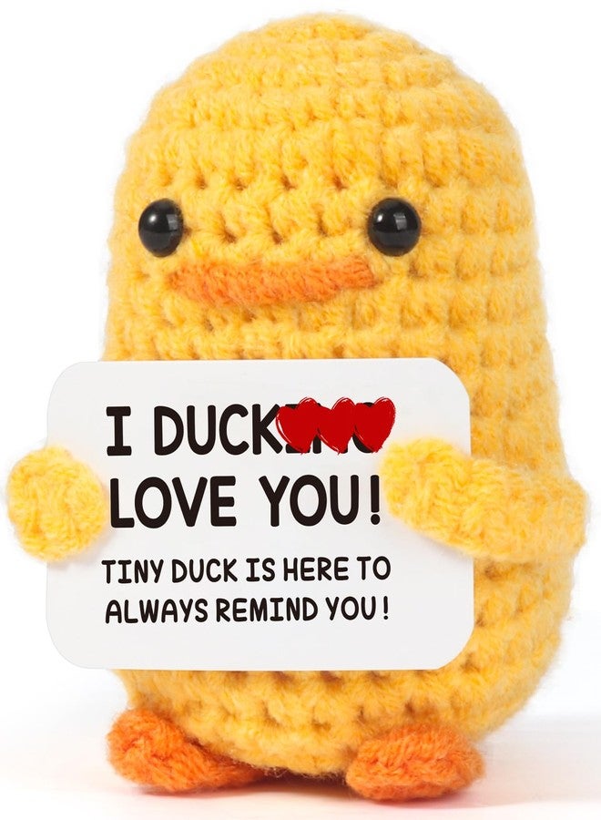 MBL Valentines Day for Him Her - Funny Valentine's Valentine Galentines Day for Women Men Girlfriend Boyfriend, Romantic Anniversary Crochet Duck, Gifts for Wife Husband Birthday Wedding Engagement - Image 1